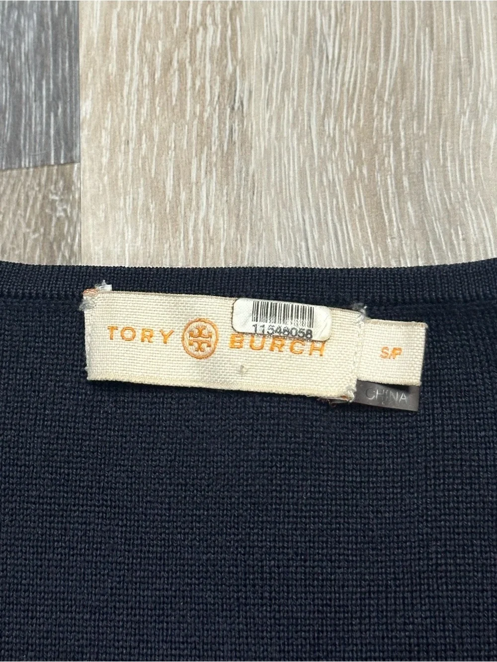 Tory Burch Dress Harley Merino Wool Lace-Up Grommet Navy Blue Small